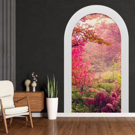 Optical Illusions Arch Wall Sticker - Forest