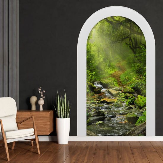 Optical Illusions Arch Wall Sticker - Forest