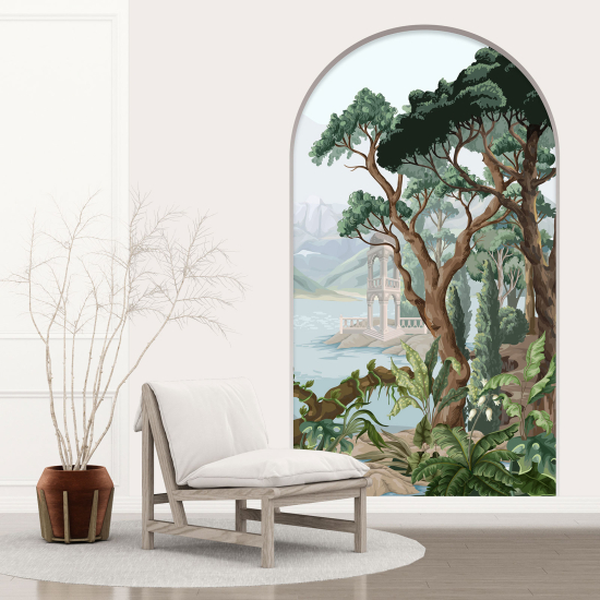 Optical Illusions Arch Wall Sticker - Forest