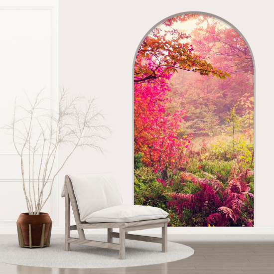 Optical Illusions Arch Wall Sticker - Forest