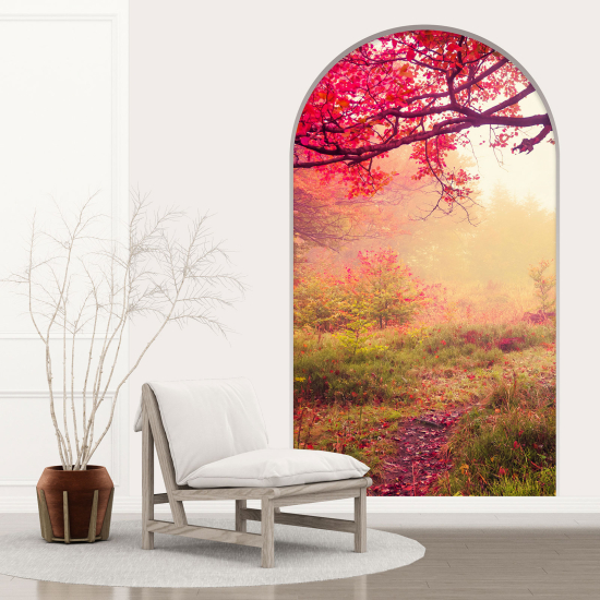 Optical Illusions Arch Wall Sticker - Forest