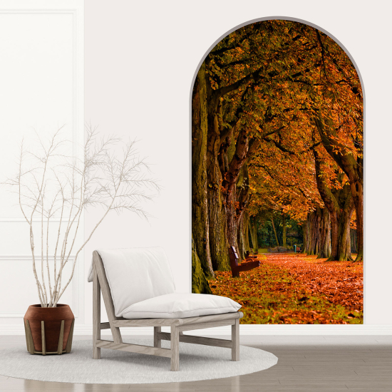 Optical Illusions Arch Wall Sticker - Forest Path