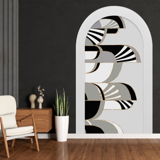 Optical Illusions Arch Wall Sticker - Geometric Pattern