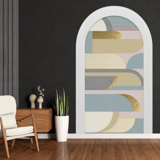 Optical Illusions Arch Wall Sticker - Geometric Pattern