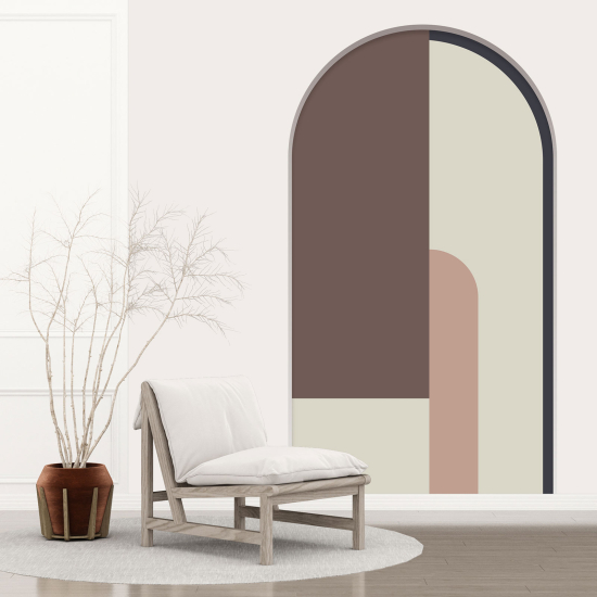 Optical Illusions Arch Wall Sticker - Geometric pattern