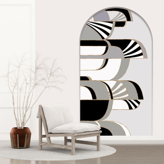 Optical Illusions Arch Wall Sticker - Geometric Pattern