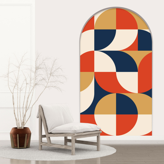 Optical Illusions Arch Wall Sticker - Geometric Pattern