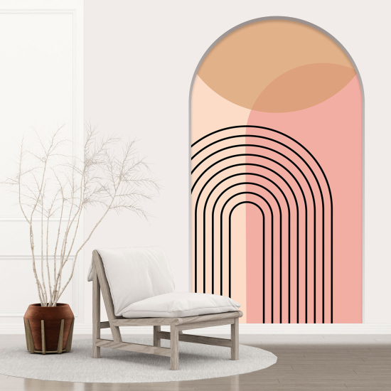 Optical Illusions Arch Wall Sticker - Geometric Pattern