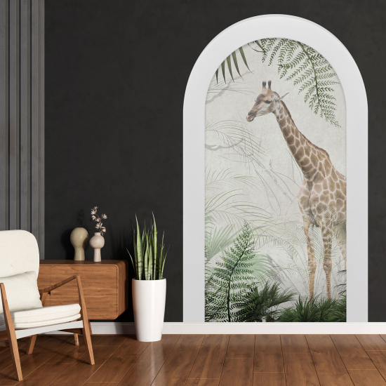 Optical Illusions Arch Wall Sticker - Giraffe