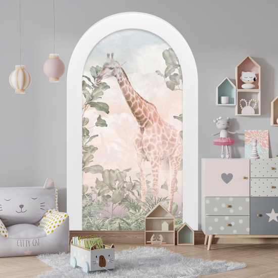 Optical Illusions Arch Wall Sticker - Giraffe