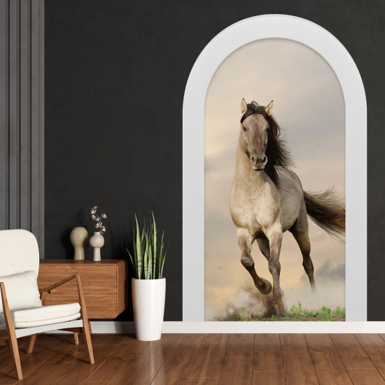 Optical Illusions Arch Wall Sticker - Horse