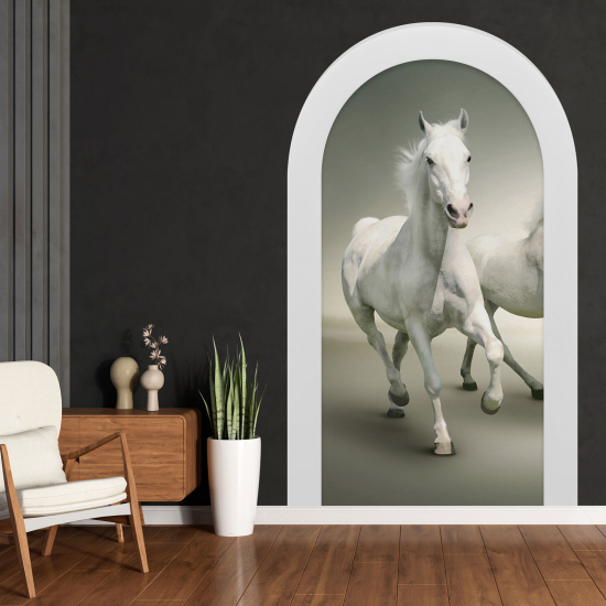 Optical Illusions Arch Wall Sticker - Horse