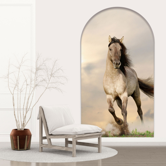 Optical Illusions Arch Wall Sticker - Horse