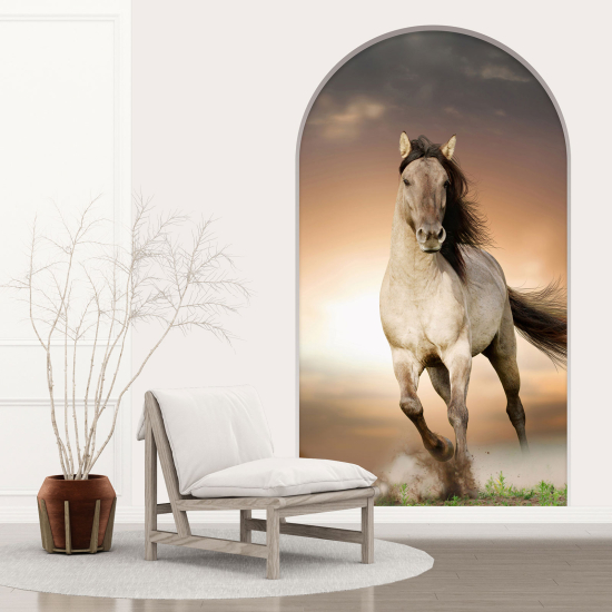 Optical Illusions Arch Wall Sticker - Horse