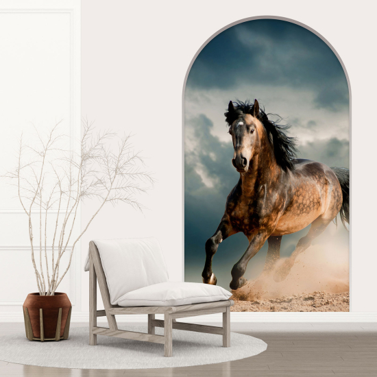 Optical Illusions Arch Wall Sticker - Horse