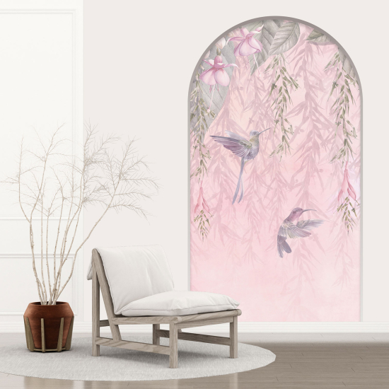 Optical Illusions Arch Wall Sticker - Hummingbirds