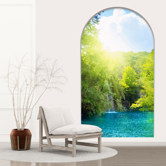 Optical Illusions Arch Wall Sticker - Lake