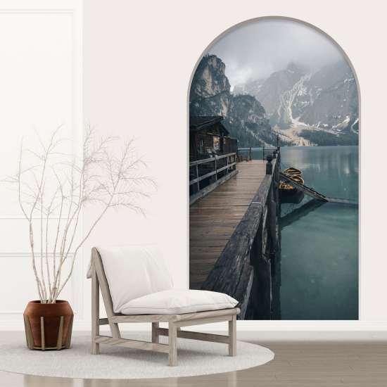 Optical Illusions Arch Wall Sticker - Lake Pontoon