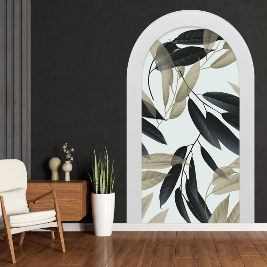 Optical Illusions Arch Wall Sticker - Leaves