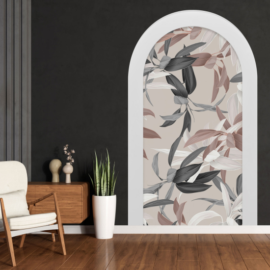 Optical Illusions Arch Wall Sticker - Leaves