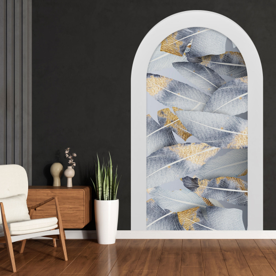 Optical Illusions Arch Wall Sticker - Leaves