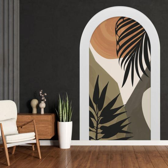 Optical Illusions Arch Wall Sticker - Leaves