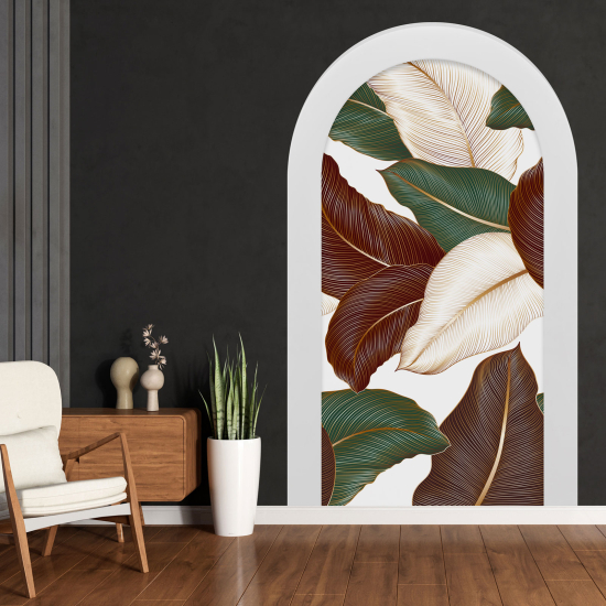 Optical Illusions Arch Wall Sticker - Leaves