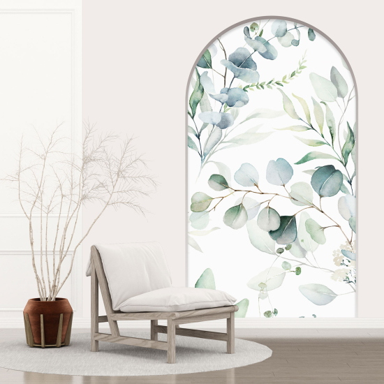 Optical Illusions Arch Wall Sticker - Leaves