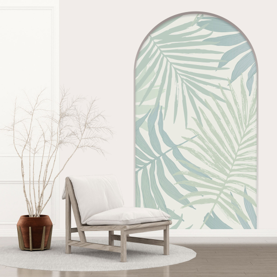 Optical Illusions Arch Wall Sticker - Leaves