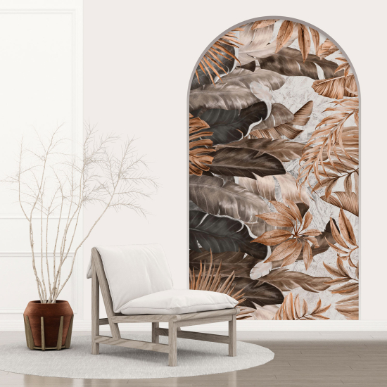 Optical Illusions Arch Wall Sticker - Leaves