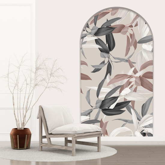 Optical Illusions Arch Wall Sticker - Leaves