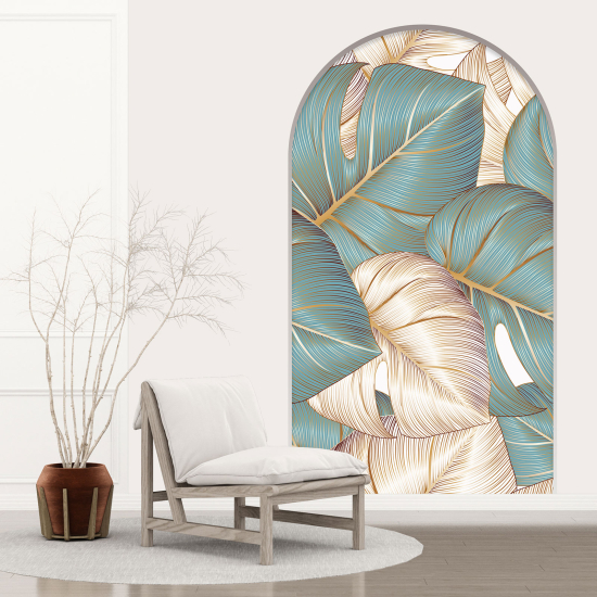 Optical Illusions Arch Wall Sticker - Leaves