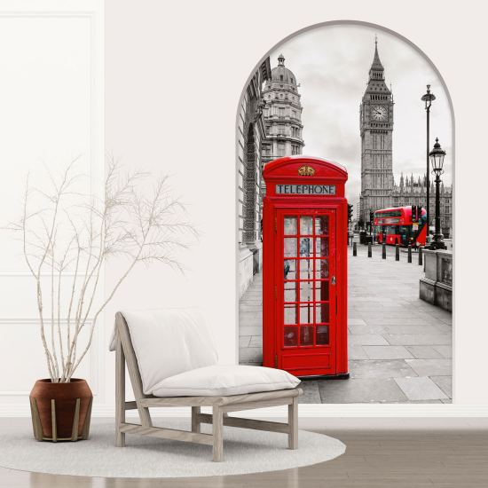 Optical Illusions Arch Wall Sticker - London