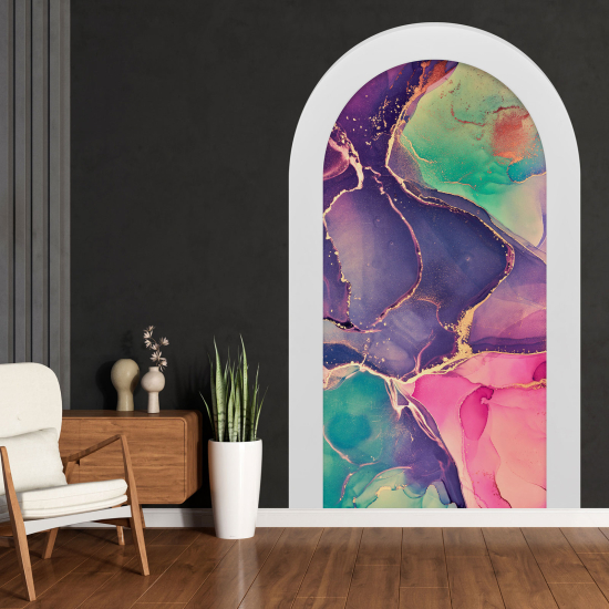 Optical Illusions Arch Wall Sticker - Marbled Effect