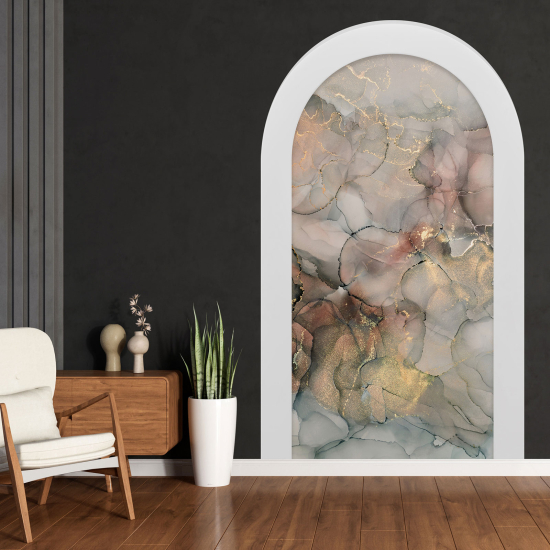 Optical Illusions Arch Wall Sticker - Marbled Effect