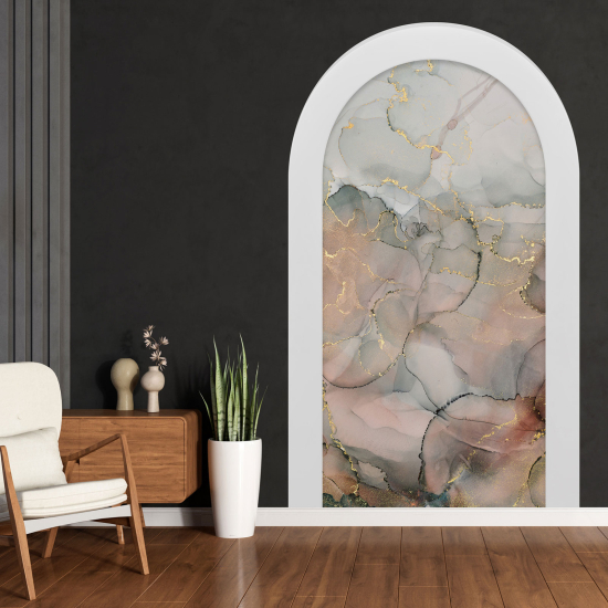 Optical Illusions Arch Wall Sticker - Marbled Effect