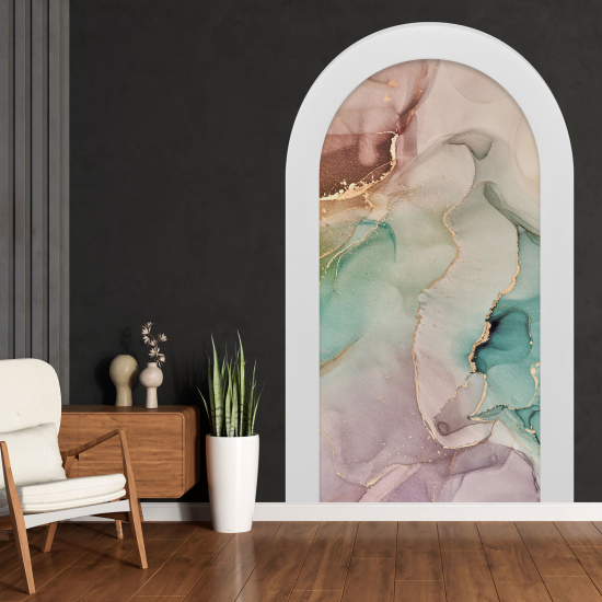 Optical Illusions Arch Wall Sticker - Marbled Effect