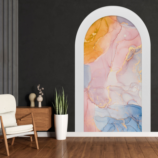 Optical Illusions Arch Wall Sticker - Marbled Effect