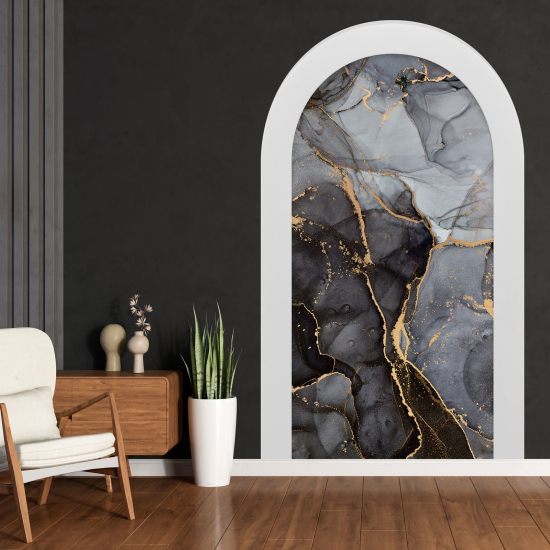 Optical Illusions Arch Wall Sticker - Marbled Effect