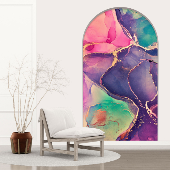 Optical Illusions Arch Wall Sticker - Marbled Effect