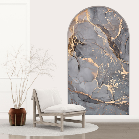 Optical Illusions Arch Wall Sticker - Marbled Effect