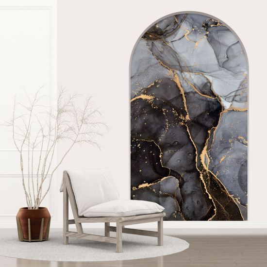 Optical Illusions Arch Wall Sticker - Marbled Effect