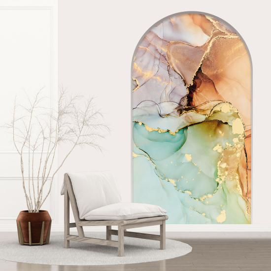 Optical Illusions Arch Wall Sticker - Marbled Effect