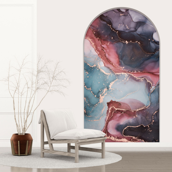 Optical Illusions Arch Wall Sticker - Marbled Effect