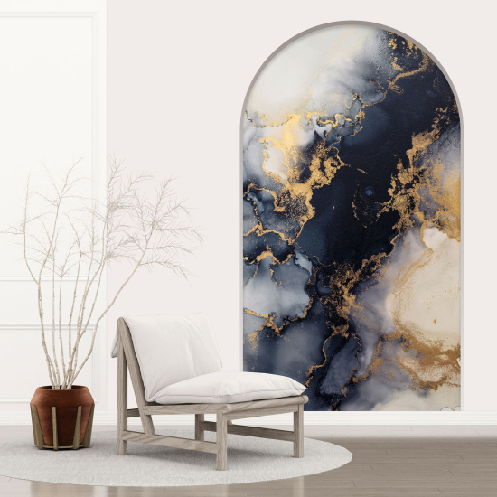 Optical Illusions Arch Wall Sticker - Marbled Effect