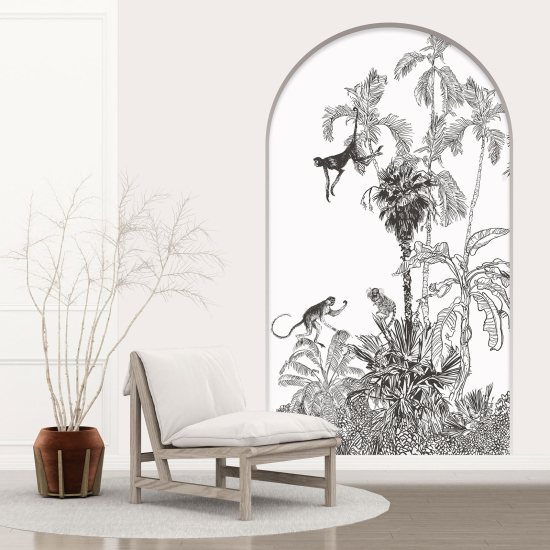 Optical Illusions Arch Wall Sticker - Monkeys