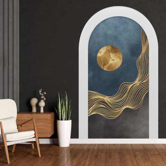 Optical Illusions Arch Wall Sticker - Moon Design