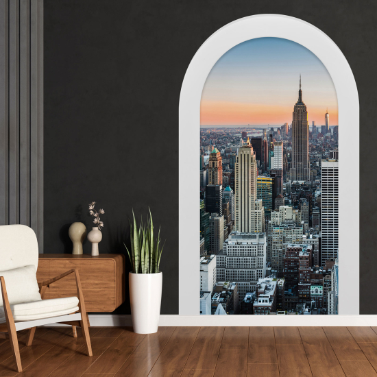 Optical Illusions Arch Wall Sticker - New York