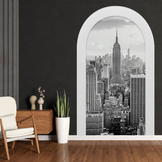 Optical Illusions Arch Wall Sticker - New York