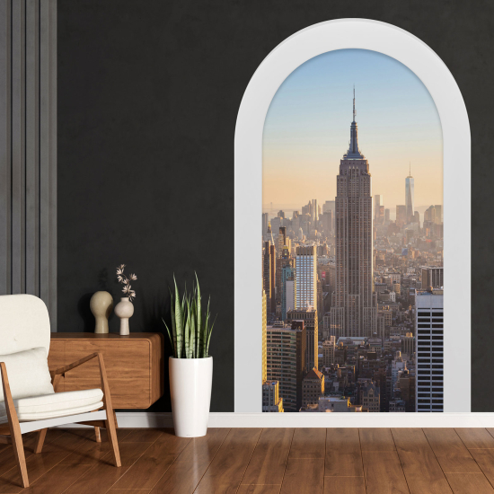 Optical Illusions Arch Wall Sticker - New York